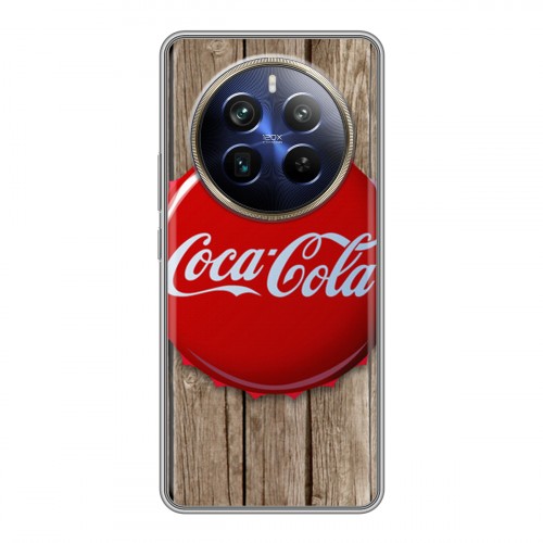 Дизайнерский силиконовый чехол для Realme 12 Plus 5G Coca-cola