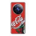 Дизайнерский силиконовый чехол для Realme 12 Plus 5G Coca-cola