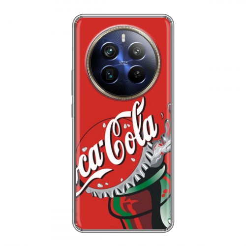 Дизайнерский силиконовый чехол для Realme 12 Plus 5G Coca-cola
