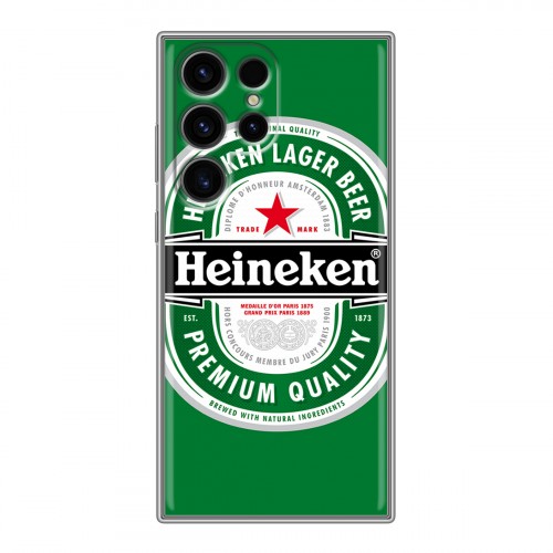 Дизайнерский силиконовый чехол для Samsung Galaxy S24 Ultra Heineken