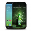 Дизайнерский пластиковый чехол для Alcatel One Touch Pop S9 Heineken