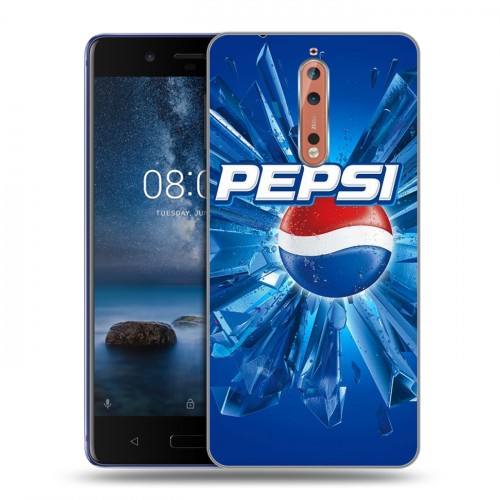 Дизайнерский пластиковый чехол для Nokia 8 Pepsi
