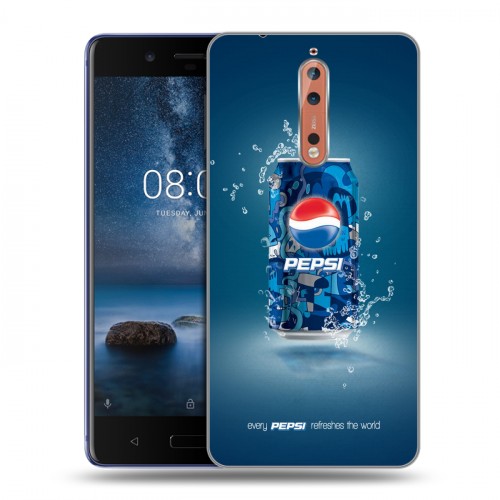 Дизайнерский пластиковый чехол для Nokia 8 Pepsi