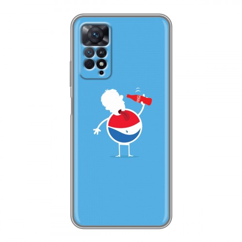 Дизайнерский силиконовый чехол для Xiaomi Redmi Note 11 Pro Pepsi