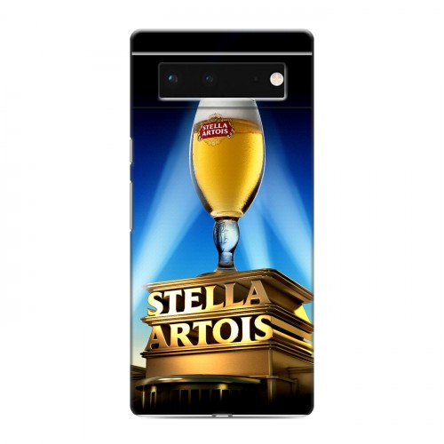 Дизайнерский силиконовый с усиленными углами чехол для Google Pixel 6 Stella Artois