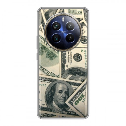 Дизайнерский силиконовый чехол для Realme 12 Plus 5G Текстуры денег