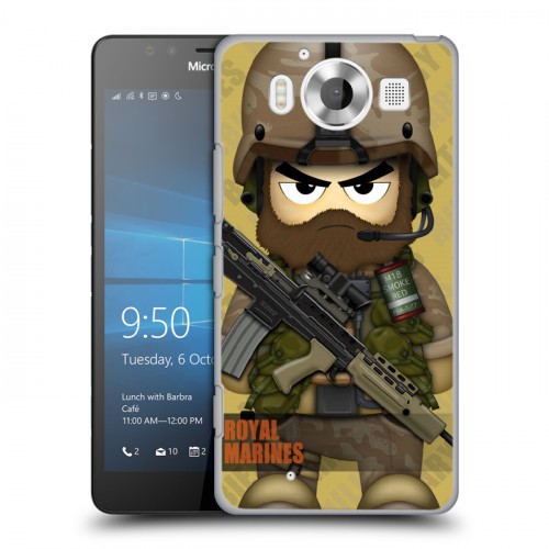 Дизайнерский пластиковый чехол для Microsoft Lumia 950 Армейцы мультяшки