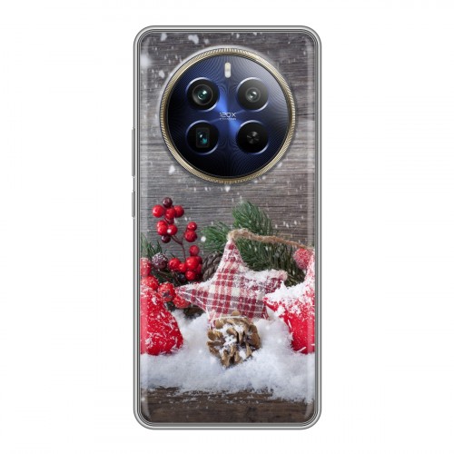 Дизайнерский силиконовый чехол для Realme 12 Plus 5G Новогодняя хвоя