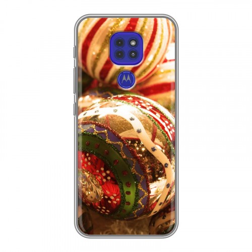 Дизайнерский силиконовый чехол для Motorola Moto G9 Play Новогодние шары