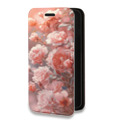 Дизайнерский горизонтальный чехол-книжка для Tecno Spark 8C Розовые розы