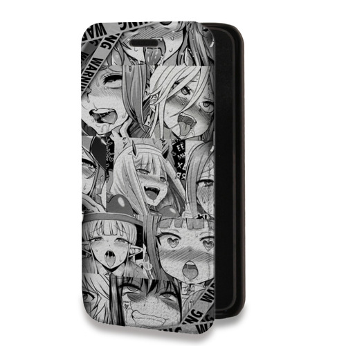 Дизайнерский горизонтальный чехол-книжка для Google Pixel 6 Ahegao Ахегао Аниме