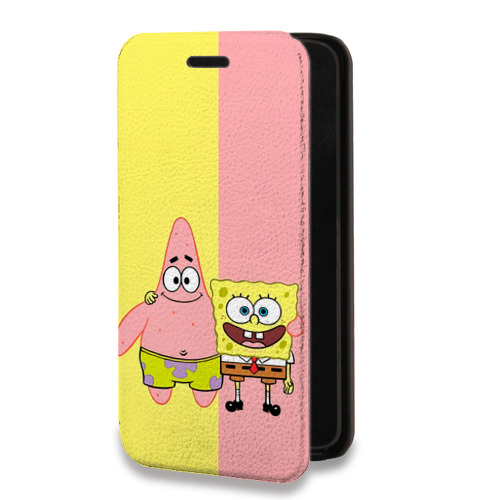 Дизайнерский горизонтальный чехол-книжка для Huawei Mate 10 Спанч боб Спанчбоб