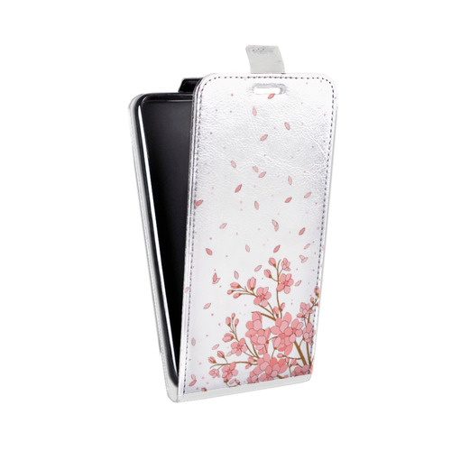 Дизайнерский вертикальный чехол-книжка для HTC Desire 601 Ветка сакуры