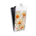 Дизайнерский вертикальный чехол-книжка для HTC Desire 601 Цветы