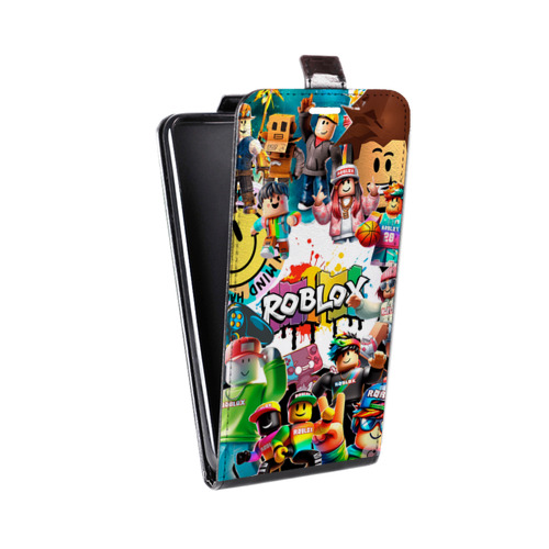 Дизайнерский вертикальный чехол-книжка для OPPO Reno4 Pro Roblox Роблокс
