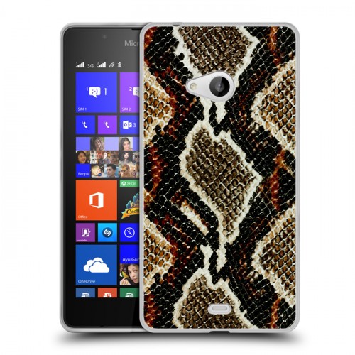 Дизайнерский пластиковый чехол для Microsoft Lumia 540 Кожа змей