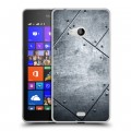 Дизайнерский пластиковый чехол для Microsoft Lumia 540 Металл