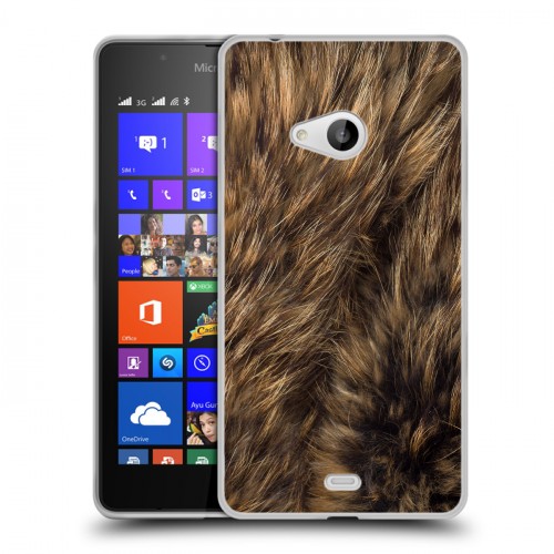 Дизайнерский пластиковый чехол для Microsoft Lumia 540 Текстуры мехов