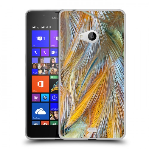 Дизайнерский пластиковый чехол для Microsoft Lumia 540 Перья