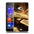 Дизайнерский пластиковый чехол для Microsoft Lumia 540 Текстуры денег