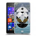 Дизайнерский пластиковый чехол для Microsoft Lumia 540 Геометрический мрамор