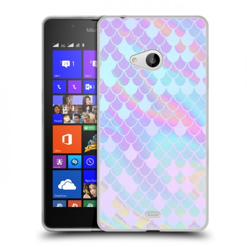 Дизайнерский пластиковый чехол для Microsoft Lumia 540 Чешуя