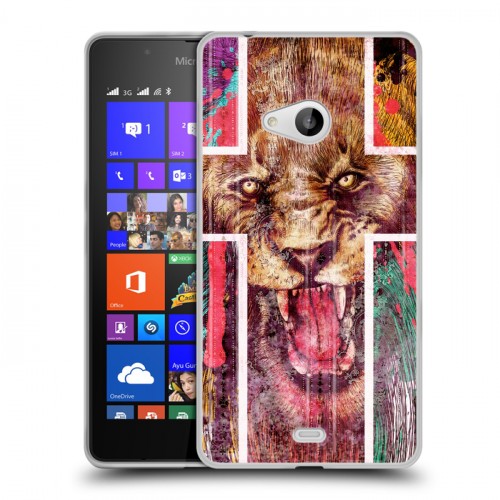 Дизайнерский пластиковый чехол для Microsoft Lumia 540 Ярость и кресты