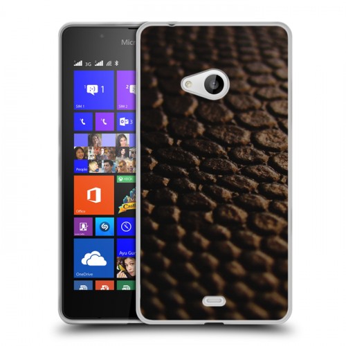 Дизайнерский пластиковый чехол для Microsoft Lumia 540 Кожа змей