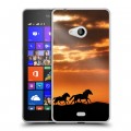 Дизайнерский пластиковый чехол для Microsoft Lumia 540 Лошади