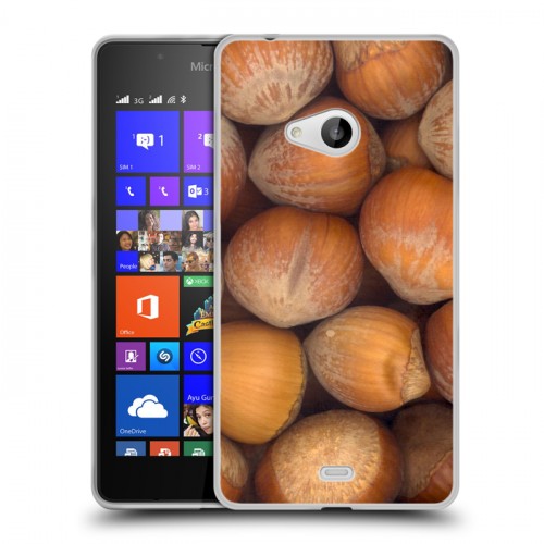 Дизайнерский пластиковый чехол для Microsoft Lumia 540 Орехи