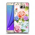 Дизайнерский пластиковый чехол для Samsung Galaxy Note 5 Романтик цветы