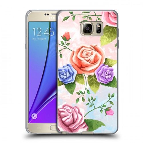 Дизайнерский пластиковый чехол для Samsung Galaxy Note 5 Романтик цветы