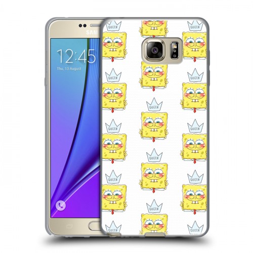 Дизайнерский пластиковый чехол для Samsung Galaxy Note 5 Губка Боб