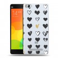 Полупрозрачный дизайнерский пластиковый чехол для Xiaomi Mi4i Стильные сердца