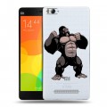 Полупрозрачный дизайнерский пластиковый чехол для Xiaomi Mi4i Прозрачные обезьяны