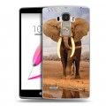 Дизайнерский силиконовый чехол для LG G4 Stylus Слоны