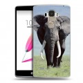 Дизайнерский силиконовый чехол для LG G4 Stylus Слоны