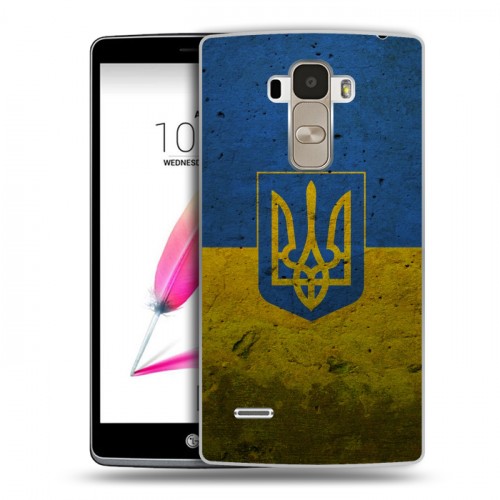 Дизайнерский пластиковый чехол для LG G4 Stylus Флаг Украины