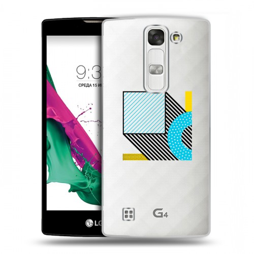 Полупрозрачный дизайнерский пластиковый чехол для LG G4c Абстракции 3
