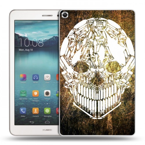 Дизайнерский силиконовый чехол для Huawei MediaPad T1 8.0 Текстурные черепа