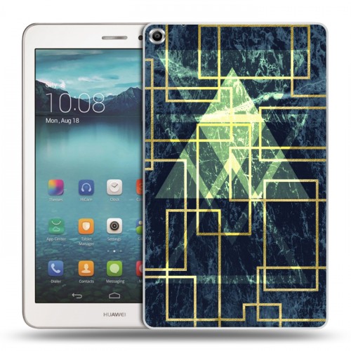 Дизайнерский силиконовый чехол для Huawei MediaPad T1 8.0 Геометрический мрамор
