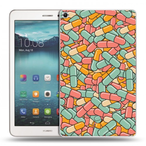 Дизайнерский силиконовый чехол для Huawei MediaPad T1 8.0 Разноцветные таблетки