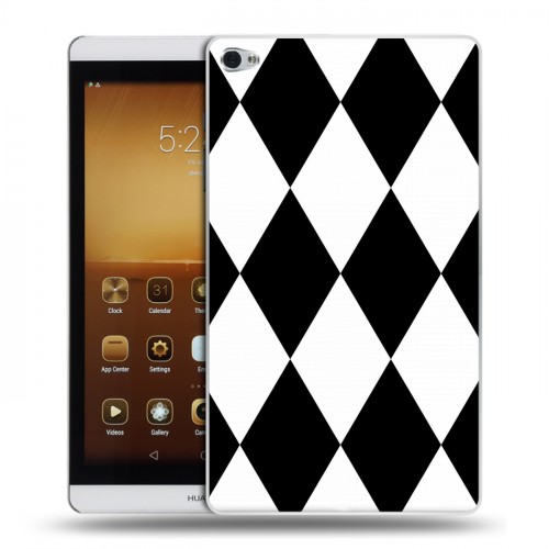 Дизайнерский силиконовый чехол для Huawei MediaPad M2 Черно-белые фантазии