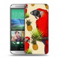 Дизайнерский силиконовый чехол для HTC One ME Птицы и фрукты