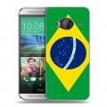 Дизайнерский силиконовый чехол для HTC One ME Флаг Бразилии