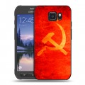 Дизайнерский пластиковый чехол для Samsung Galaxy S6 Active Флаг СССР 