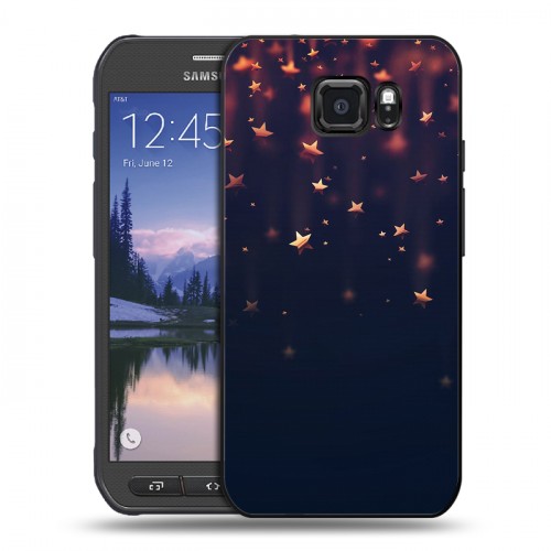 Дизайнерский пластиковый чехол для Samsung Galaxy S6 Active новогодний принт