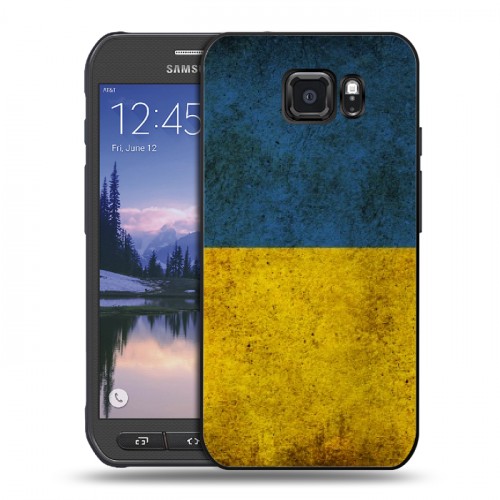 Дизайнерский пластиковый чехол для Samsung Galaxy S6 Active флаг Украины