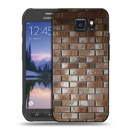 Дизайнерский пластиковый чехол для Samsung Galaxy S6 Active Кирпич