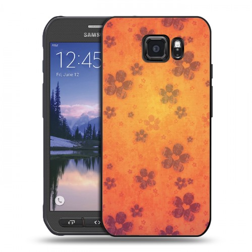 Дизайнерский пластиковый чехол для Samsung Galaxy S6 Active Цветочные мотивы